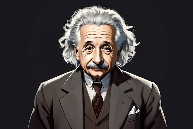 Zdjęcie ilustracja alberta einsteina