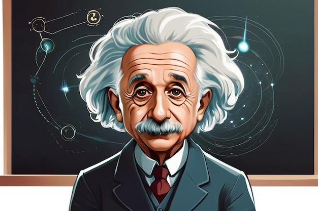 Ilustracja Alberta Einsteina