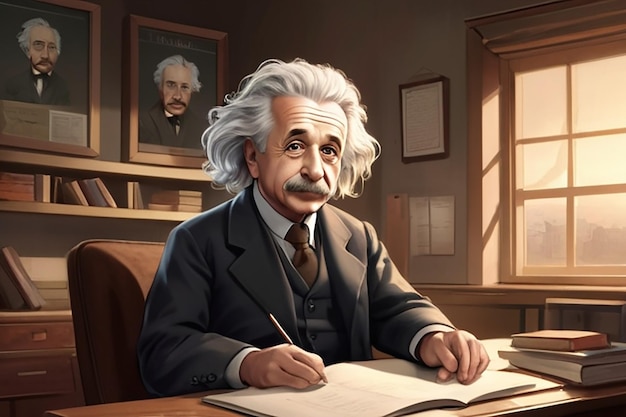 Ilustracja Alberta Einsteina