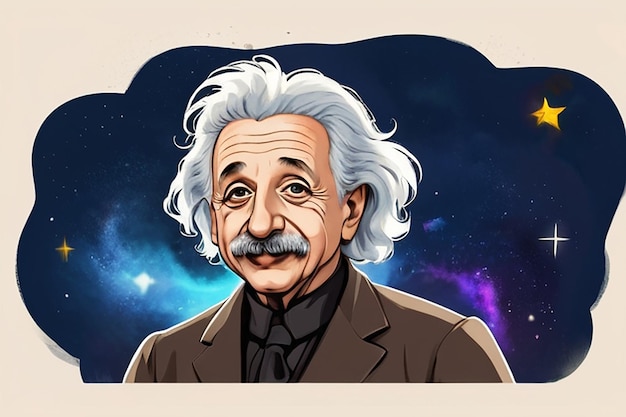 Ilustracja Alberta Einsteina