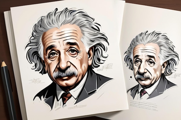 Ilustracja Alberta Einsteina