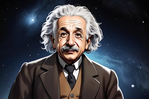Ilustracja Alberta Einsteina