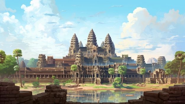 Ilustracja Angkor Wat