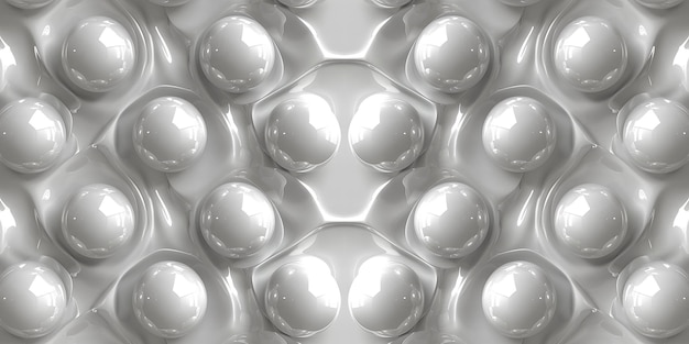 Ilustracja artystyczna abstrakcyjne światło 3D tło z białymi kulkami