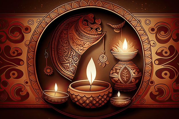 Ilustracja artystyczna Diwali