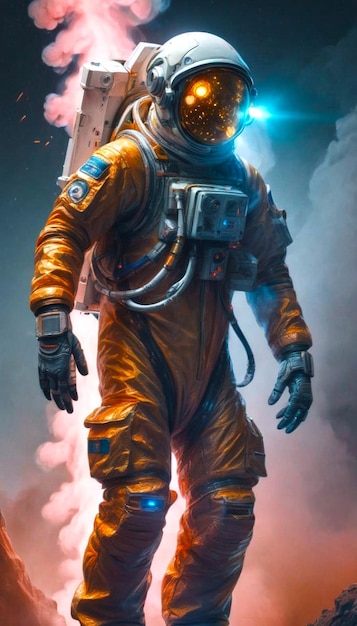 Ilustracja astronauta kosmonauta