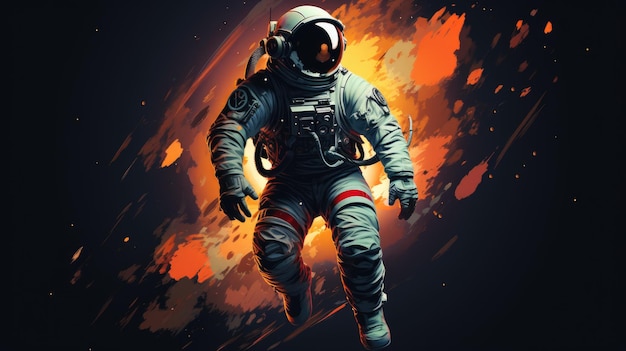 Ilustracja astronauta w kosmosie