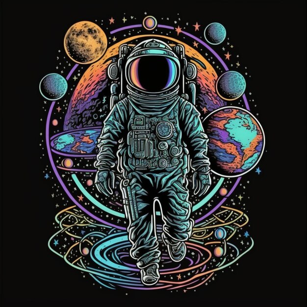 ilustracja astronauty