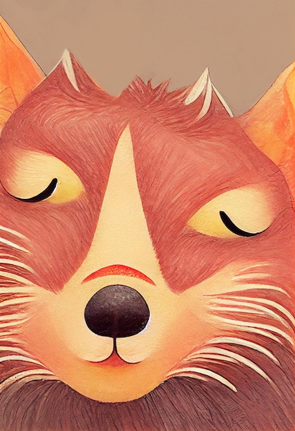 Ilustracja Baby Wolf Whelp Pup dla dzieci Książka dla dzieci w malarstwie akwarelowym