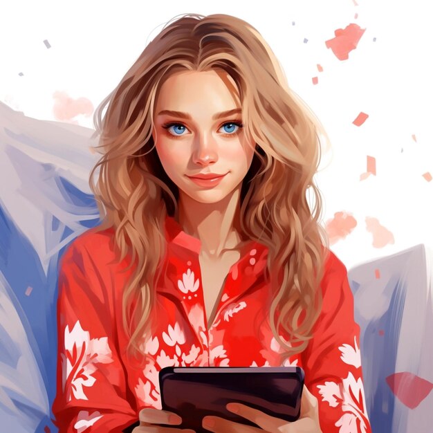 Zdjęcie ilustracja blondynki rosyjska dziewczyna
