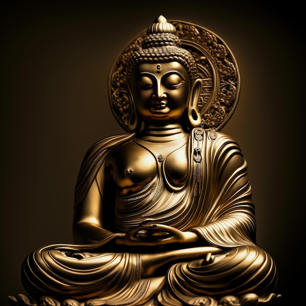 Ilustracja Buddy dla buddha purnima i dzień vesak Generative Ai