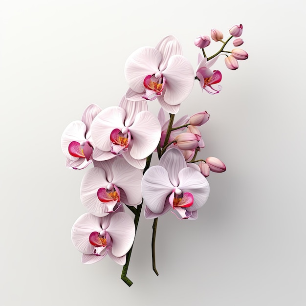 ilustracja bukiet orchidei ukazujący żywe piękno