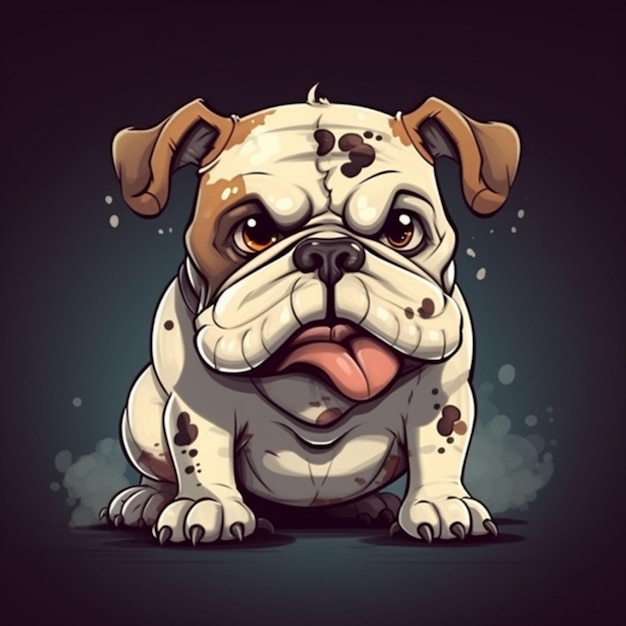 ilustracja bulldog