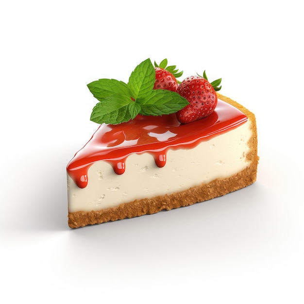 ilustracja cheesecake na białym płótnie