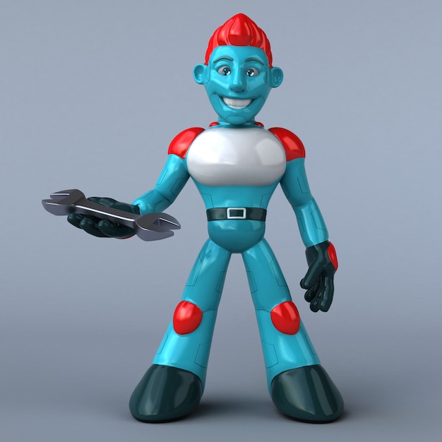 Ilustracja czerwony robot