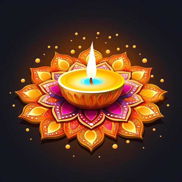 Ilustracja Diwali Diya