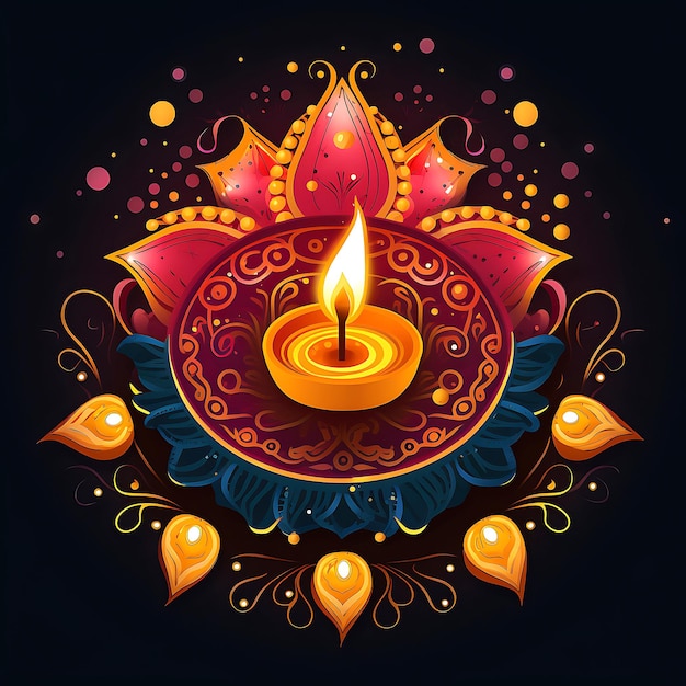 Ilustracja Diwali Diya