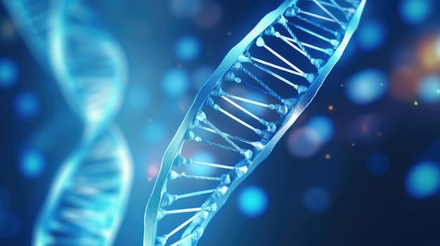 Ilustracja DNA Obraz wygenerowany przez sztuczną inteligencję