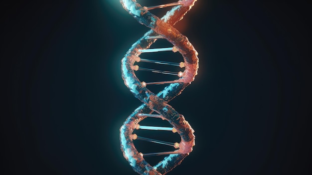 Ilustracja DNA Obraz wygenerowany przez sztuczną inteligencję