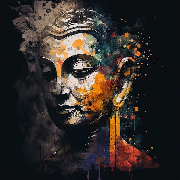 Ilustracja do Buddy Purnima lub Vesak Day Generative ai