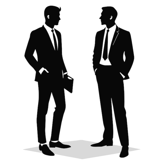 Ilustracja dwóch rozmawiających biznesmenów