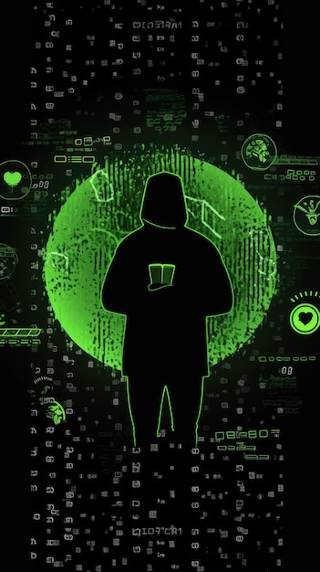 Zdjęcie ilustracja dzień prywatności danych na zielono