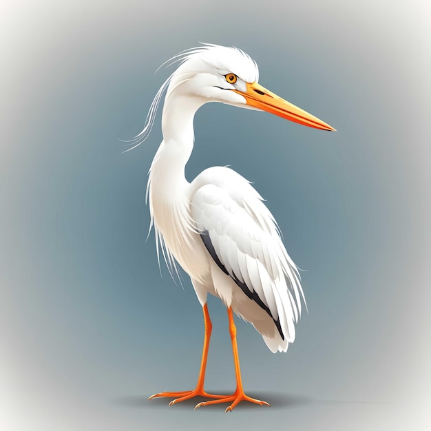 Zdjęcie ilustracja egret bird ai generative