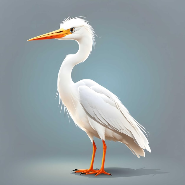 Zdjęcie ilustracja egret bird ai generative