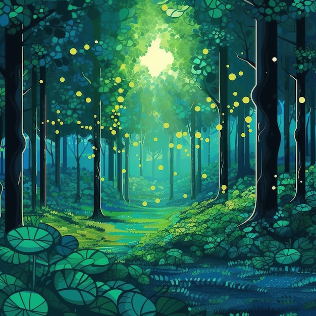 Ilustracja Enchanted Forest