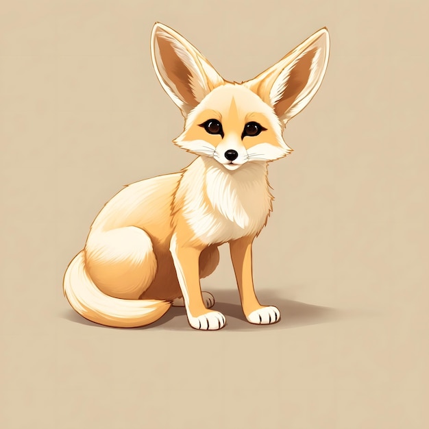 Ilustracja Fennec Fox Generująca sztuczna inteligencja