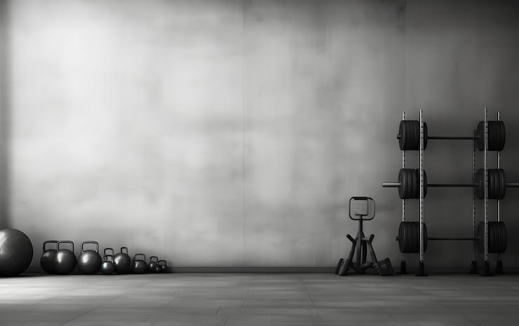 Zdjęcie ilustracja fitness urządzenia projektowe tło