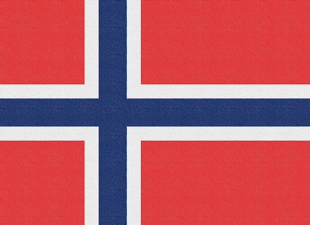 Ilustracja flagi narodowej Norwegii