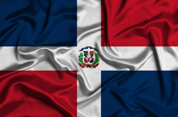 Zdjęcie ilustracja flagi republiki dominiki