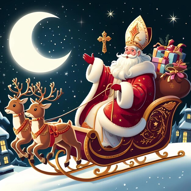 Zdjęcie ilustracja flat sinterklaas