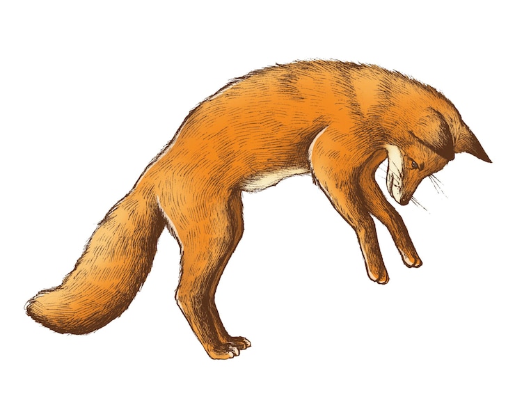 Zdjęcie ilustracja fox png przezroczyste tło