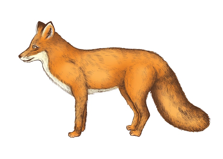 Zdjęcie ilustracja fox png przezroczyste tło
