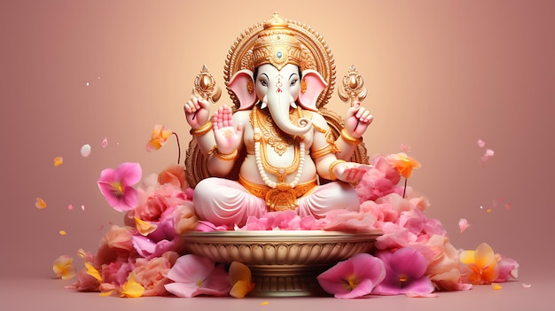 Ilustracja Ganesha Aum Hindu Diwali India