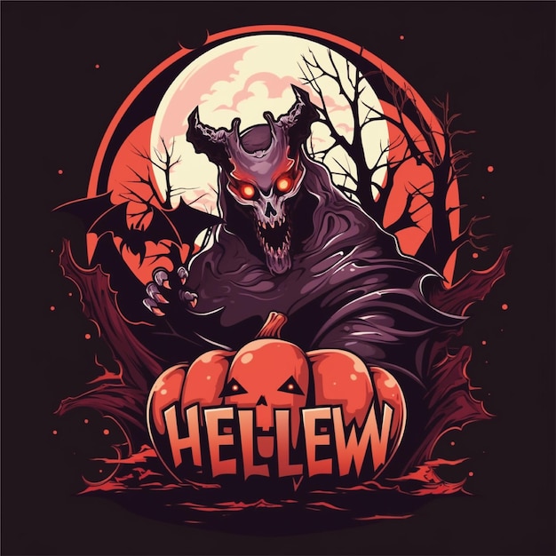 ilustracja graficzna tshirt halloween