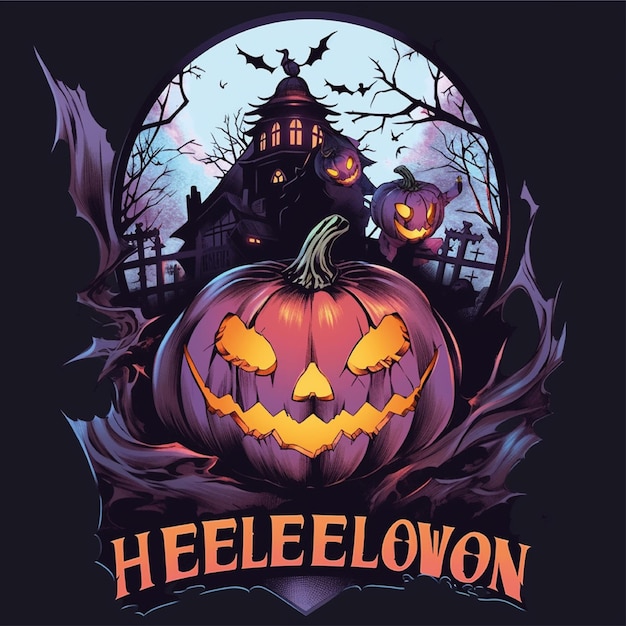 Zdjęcie ilustracja graficzna tshirt halloween