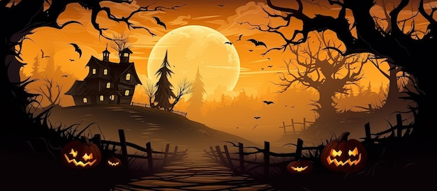 Zdjęcie ilustracja halloweenowej okładki ai generated