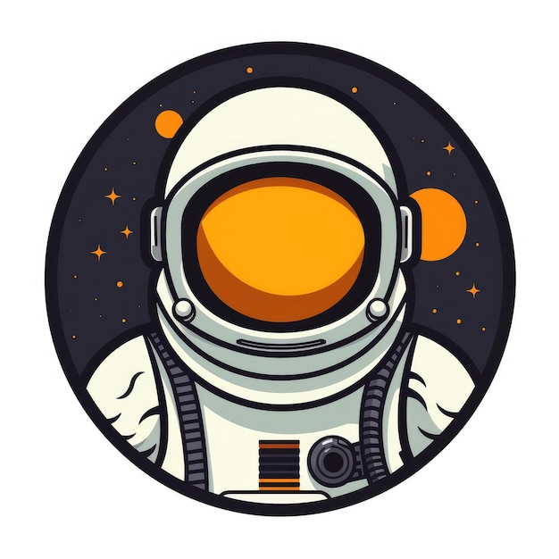 Zdjęcie ilustracja ikony astronauty wygenerowana przez ai obraz