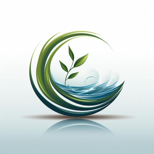 ilustracja ikony logo krzywej bambusa