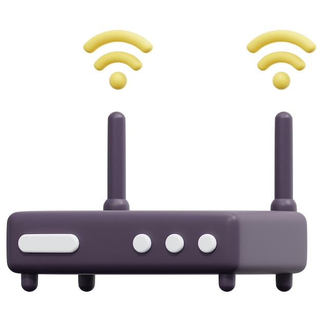 Zdjęcie ilustracja ikony renderowania routera 3d