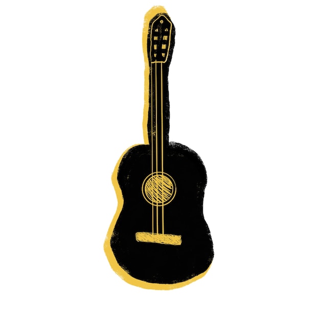 Zdjęcie ilustracja instrumentu muzycznego gitara