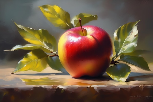 ilustracja jabłka z owocami i jagodamiilustracja jabłka z owocami i jagodami still life