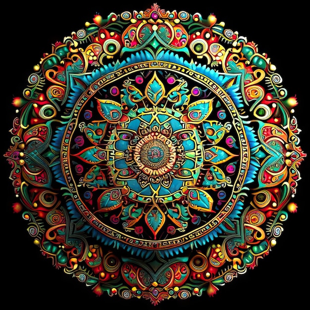 Zdjęcie ilustracja kolorowa mandali