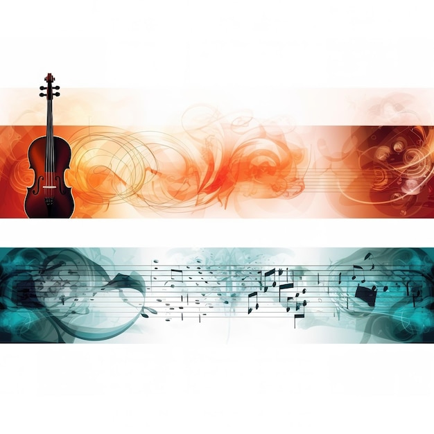Zdjęcie ilustracja kolorowe instrumenty muzyczne