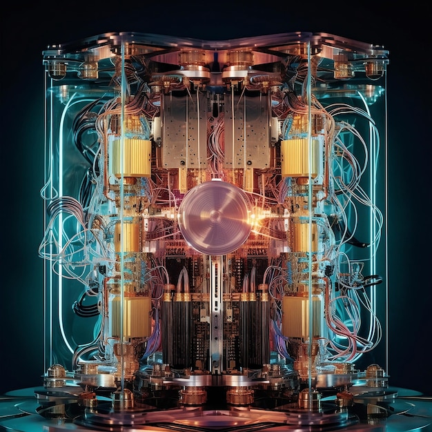 Ilustracja komputera kwantowego