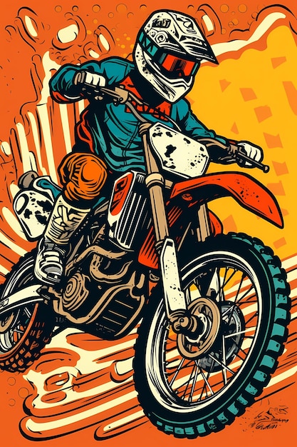 Ilustracja Koncepcja Motocross Ai Generowane