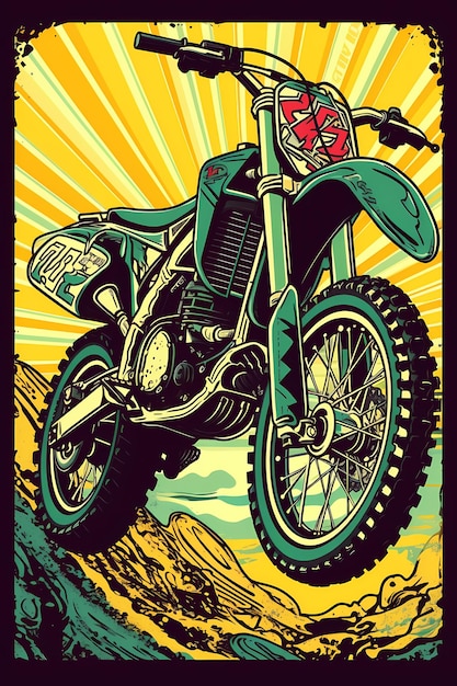 ilustracja koncepcja motocross AI generowane